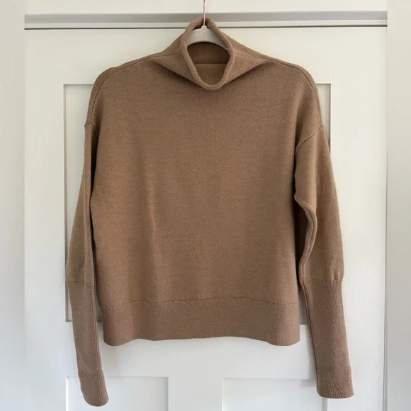 Aritzia Camel Cowl Neck Sweater - Picture 2 of 5
